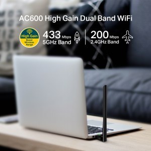 ARCHER T2u Plus Adaptateur Usb Wifi Double Bande Haute Portée Ac600